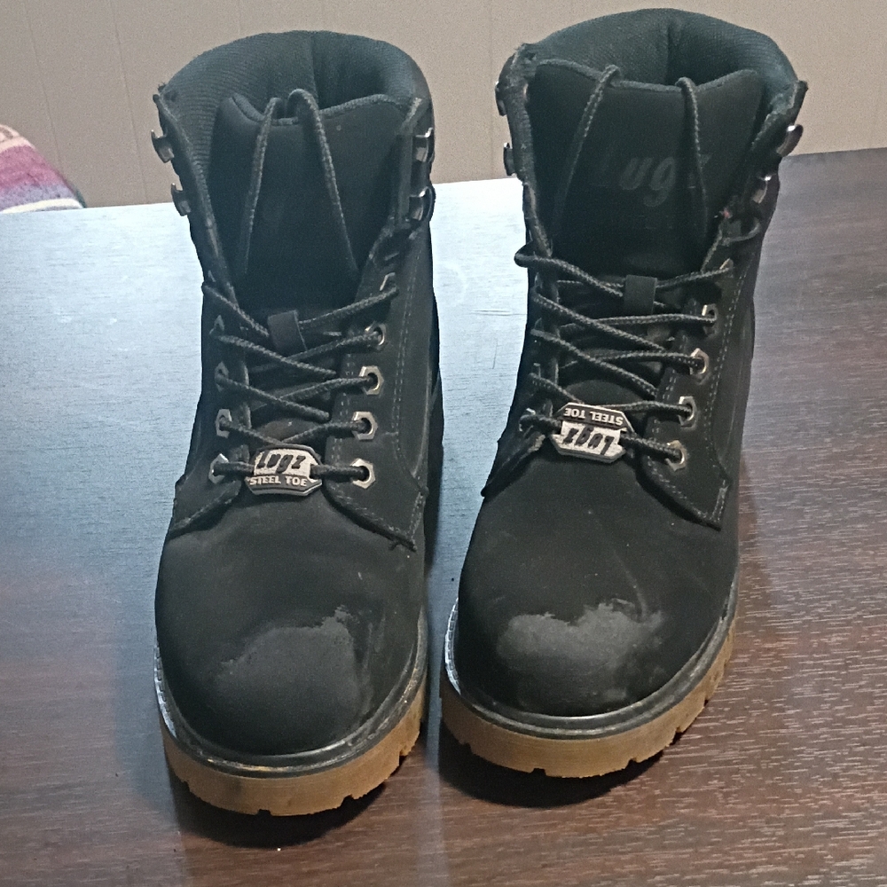 Lugz Black Lace Up Boots